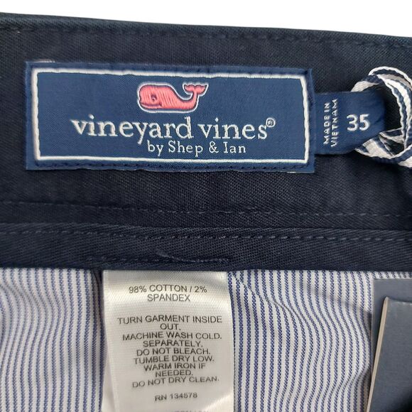 Vineyard Vines by Shep & Ian 9" Breaker Shorts Mens 35 Navy Stretch Preppy Work - Picture 8 of 11